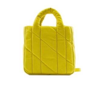 Zara Vibrant Yellow Quilted Mini Bag